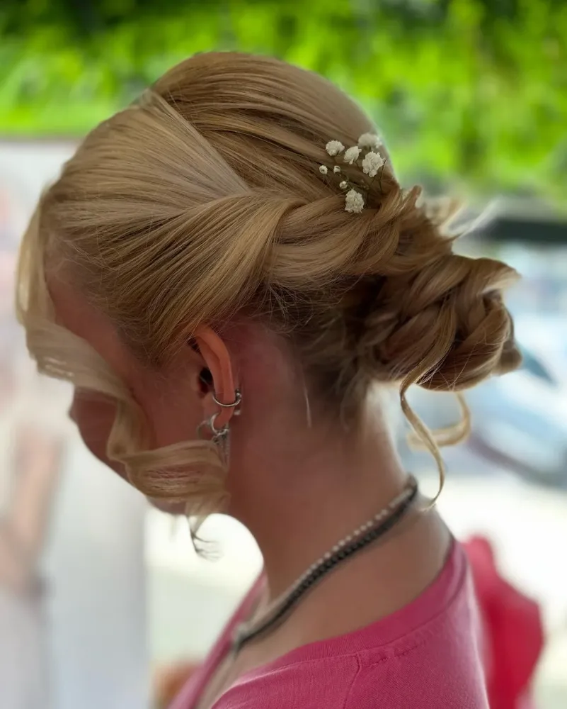chignon fleur